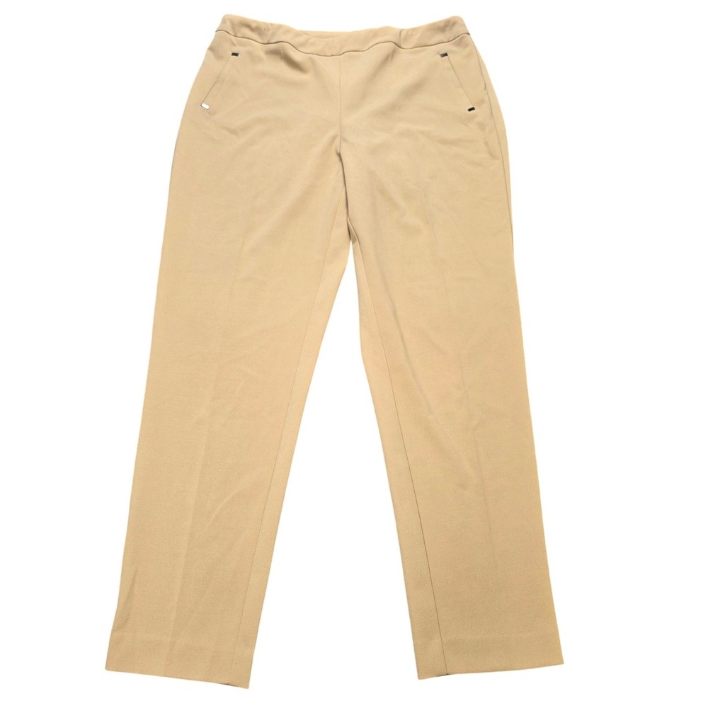 Cato Est 1946 Contemporary Pull On Dress Pants Women's Size L Tan Straight Leg
